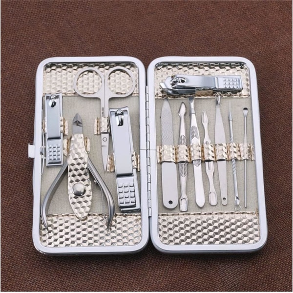 12-pack nagelklippare i rostfritt stål, nagelklippare, nagelavståndshållare, nagelvårdsprodukter, guld