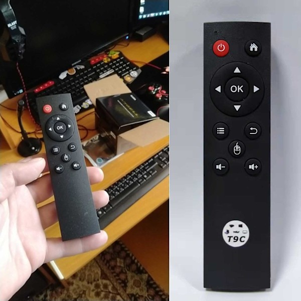 Universal T9c 2.4g Langaton Ilmahiiri Kaukosäädin Androidille - Tv Box Pc Kaukosäädin Ohjain USB-vastaanottimella