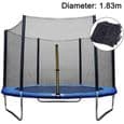 Trampolin sikkerhedsnet 183cm - Uforgængelig erstatning til 6-stolpe model UV-resistent mærke