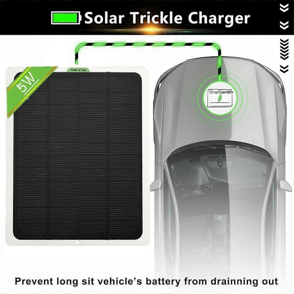 22w Solcellepanel 12v Vedlikeholdslader Batterilader Kit Vedlikeholder Båt Bobil Bil Utendørs