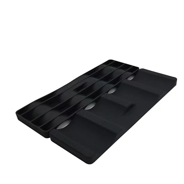 Øl Silikonemåtte Drikkeunderlag Flaskemåtte Anti-Slip - Sort, 19*9.5*1.5cm, 1stk