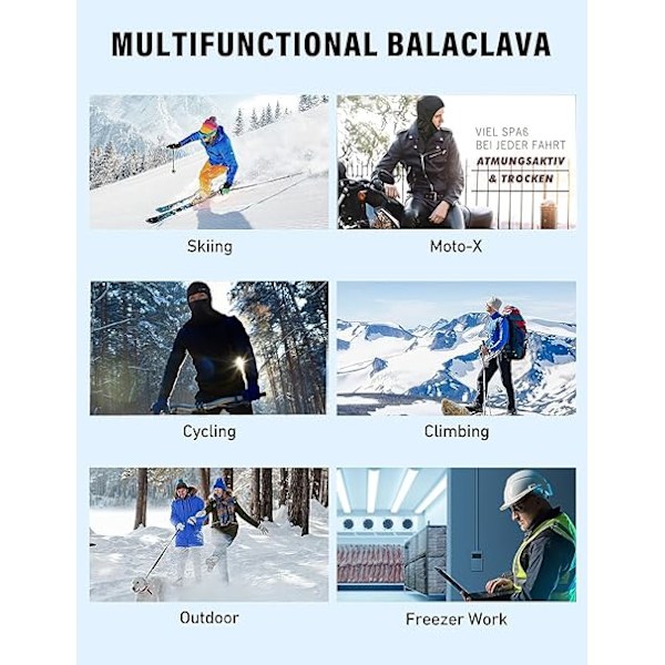 Mask talvi balaclava pyörä moottoripyörä hiihto putkihuivi miehet ja naiset musta