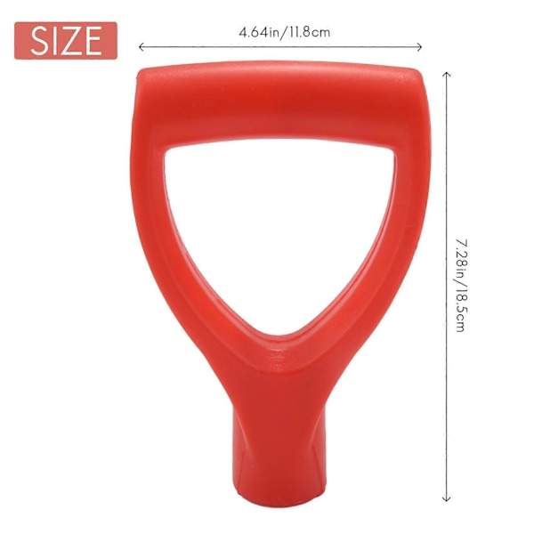 Plast Scoop Poly D-Grep Håndtak Plen Gård Hage Snømåking Spade Gaffel Spade