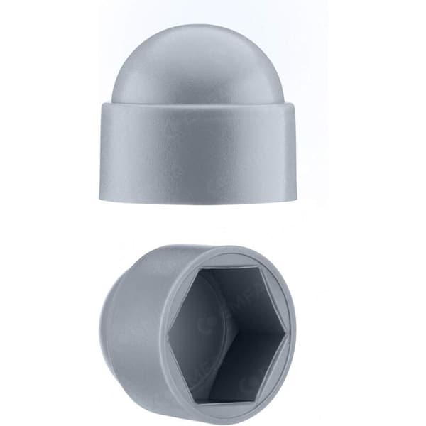 M10 mutterhetter for 17mm nøkkel Grå 50 stk.