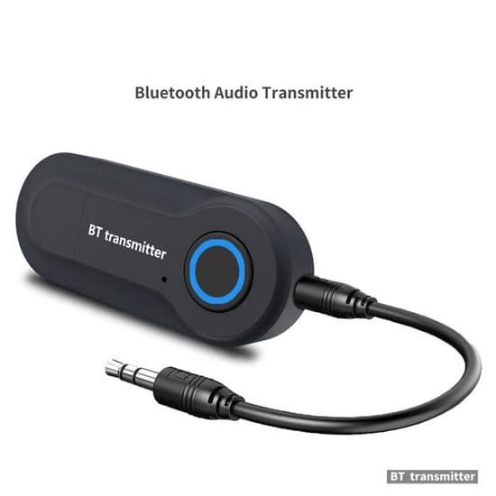 Netværkstilbehør, Trådløs Bluetooth 5.0-senderadapter, 3,5 mm Jack, stereo, til højttaler, hovedtelefoner, PC, TV - Bluetooth v5.0