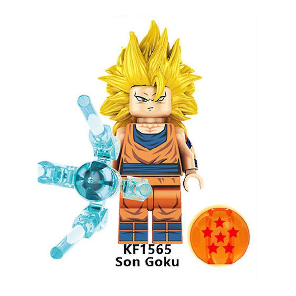 8 stk Dragon Ball Anime Series Minifigurer Byggeklosssett, Son Goku Mini Action Figurer Lekesett Gaver Til Fans Barn