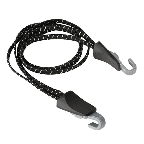 Bungee-köysi teräskoukulla, musta