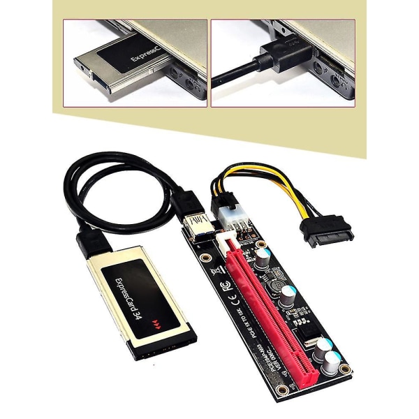 Expresscard Express Card 34mm Til Pci-e 16x Riser Til Bærbar Ekstern Gpu-Kort Si Ny