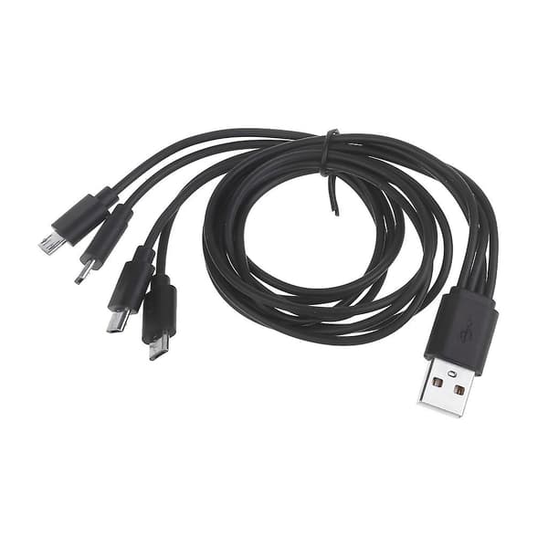 USB2.0 til MicroUSB Multi-opladningskabel 4 i 1 MicroUSB-opladeradapterkabel