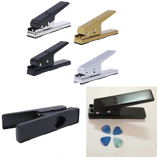 Guitar Picks DIY Plektrum Punch Maker Metal Cutter Pick Saks Abrasivt Papir