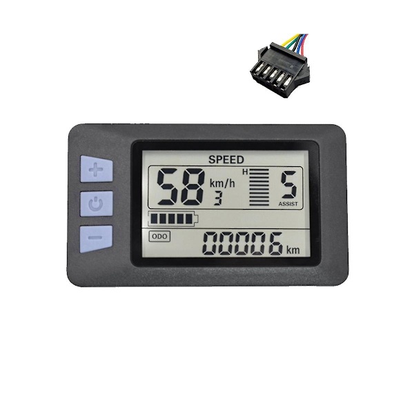 P3h Lcd-näyttömittari Kojelauta 24v-60v Sähköpyörän mittari Näyttöpaneeli Sähköpotkulaudalle(sm P