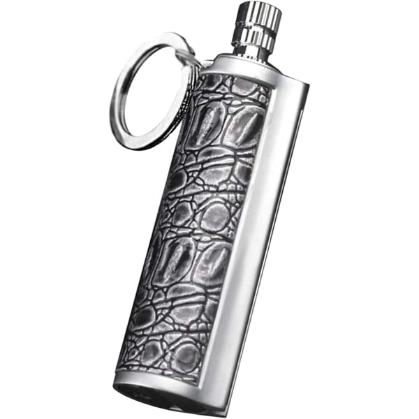 Lighter Keychain Outdoor Camping Match Lighter Keychain (sølv)