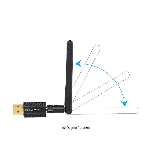 EDUP EP-AC1661 2 i 1 Bluetooth 4.2 + Dual Band 11AC 600Mbps Høyhastighets Trådløs USB Adapter WiFi Mottaker
