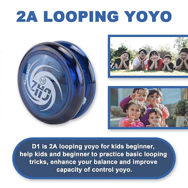 MAGICYOYO Responsiv Yoyo D1 GHZ, Professionella Looping Yoyos för Barn Nybörjare med Yoyo Snören+Fing