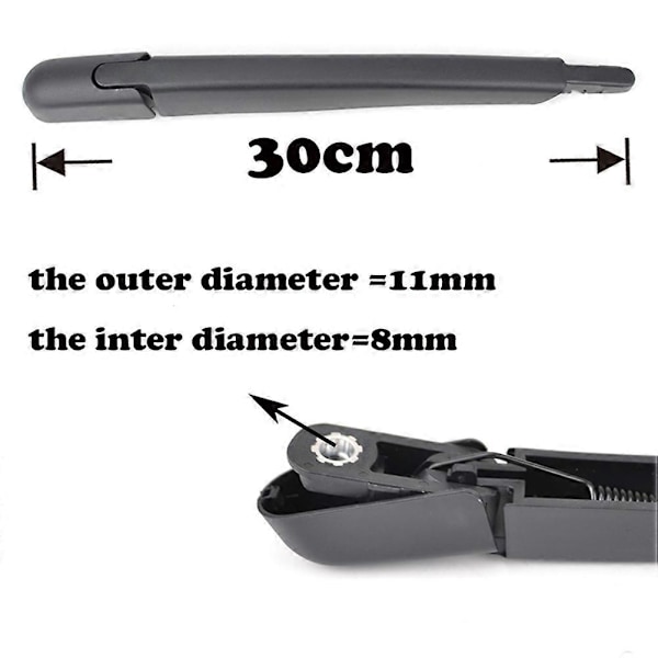 Kit Viskerarm og Bagrude Viskerblad, til Nissan Tiida C12 QASHQAI J10 J11 X-Trail T32 JUKE MK1 Snape Pathfinder R52