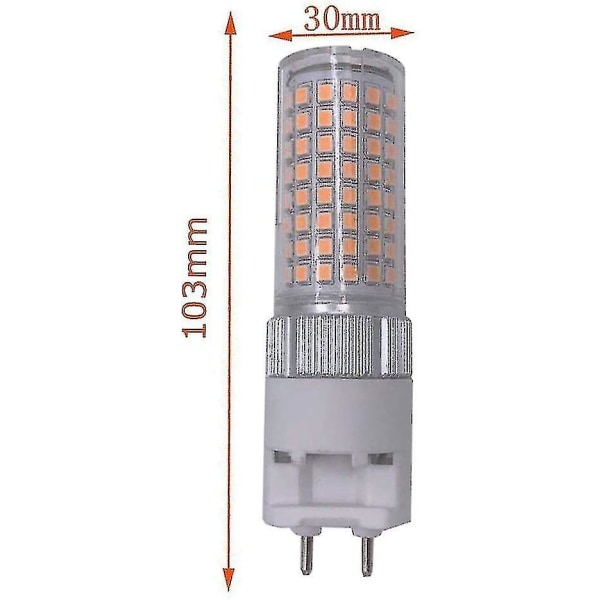 G12 LED-lampor, 20w 2000lm Smd2835 3000-6000k LED-majslampa Ultra Bright Ac85-265v 360 graders strålvinkellampa, 200w halogenersättning, neutralvit, 1