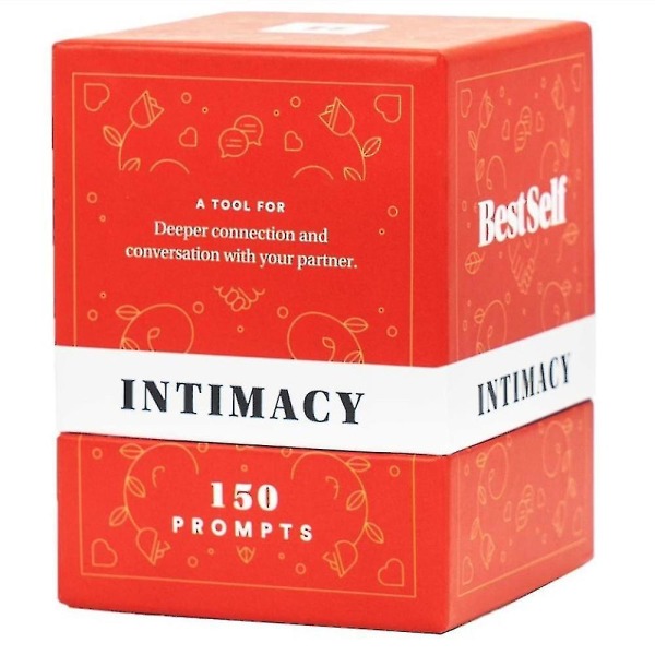 Bestself Intimacy Deck med 150 samtaleemner for voksne par som bygger relasjoner - ideelle gavekort