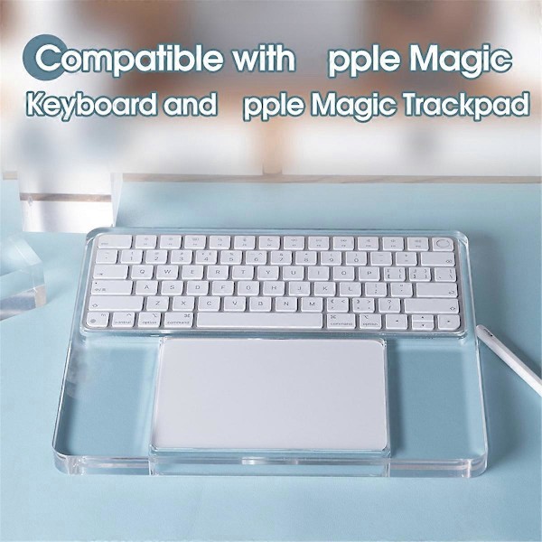 Tastatur håndledsstøtte til iMac 2023 Magic Trackpad 2/3 Tastatur Akryl Stand Station parent Crys