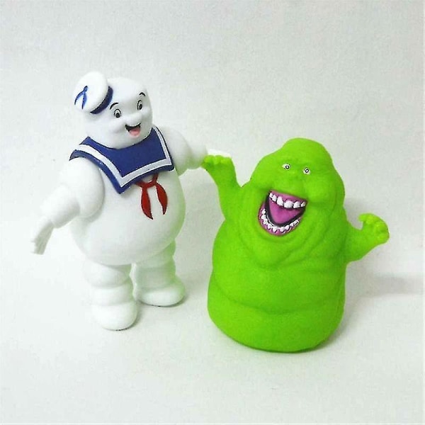 Marshmallow Man + Slimer Green Ghost Ghostbusters Actionfigur Barnleksaker Docka