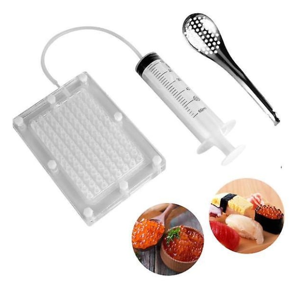1 Set Professionell Molekylär Gastronomi Kaviartillverkare Kaviarfilter Spherification Dropper