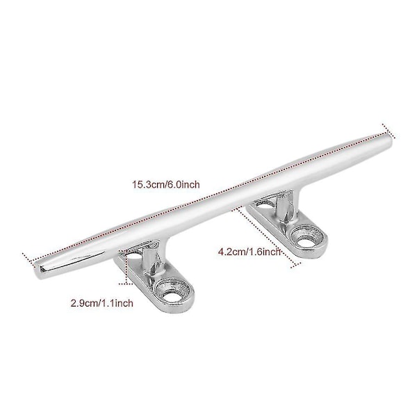 6\" Rustfrit Stål Marine Båd Dock Dæk Reb Klampe Hul Base Pullert