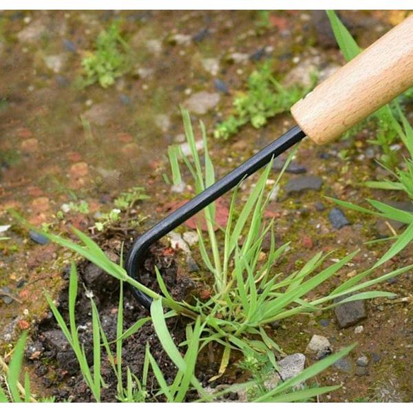 Havearbejde Lugning Krog Rustfrit Stål Enkelt Klo Rod Krog Potte Bonsai Vedligeholdelse Gulvkrog Møbler Trækrog-22.5*6*2.5cm, Sort, 3stk