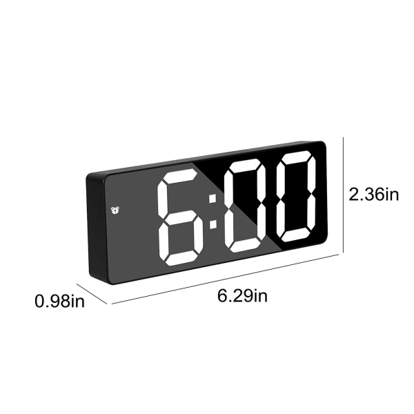 Klocka Smart Digital Väckarklocka För Sovrum, LED-Skärm, Snooze, Dimbar, Temperatur, Datum, 12/24 Timmar, Liten Elektronisk Skrivbords Klocka För Kök Kontor