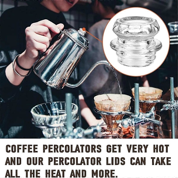 Kaffeperkolator Glas Top Udskiftning - Glas Perkolator Top til Coleman, Gsi, Texsport, Mereza Percola