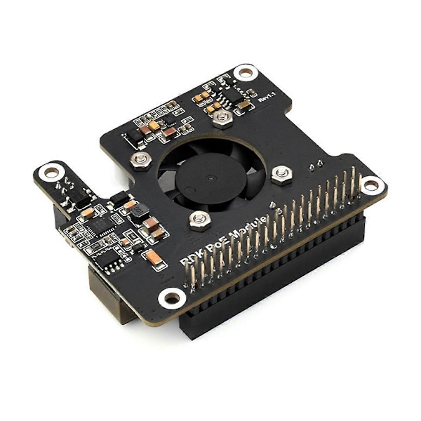 RDK X5 PoE Modul Strømforsyning over Ethernet Utvidelseskort IEEE 802.3af/At Innebygd Kjølevifte for D-Robo