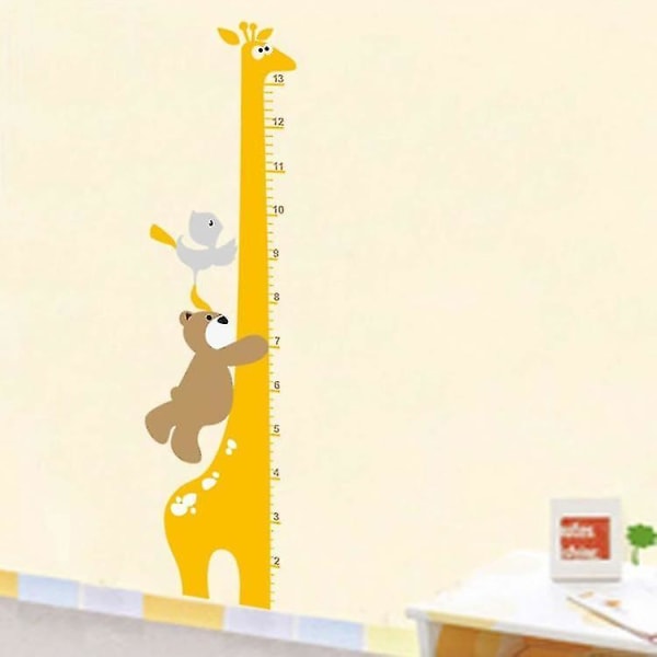Väggklistermärke för björn giraffhöjd