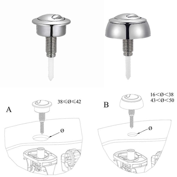 Til Flushwise Toiletreservoir Skylleknap Udskiftning Fransk Dræn Knapper A