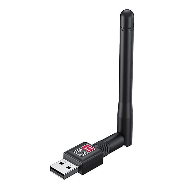150Mbps WiFi-adapter USB trådlöst nätverkskort 8188ETV hög förstärkning 2,4 GHz Wi-Fi-mottagare Dongle med antenn Ethernet-adaptrar för PC Laptop