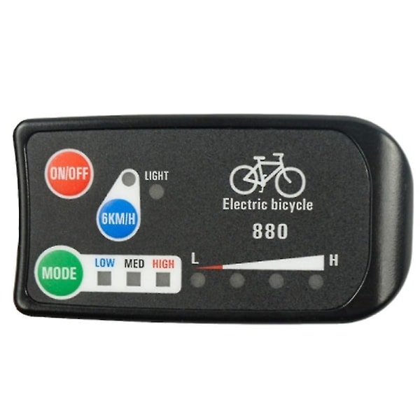 Elektrisk cykeldisplay 36v 48v Ebike Ligent kontrolpanel Lcd-display Led880 Vandtæt kontrolenhed