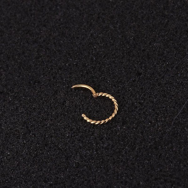 Vrid stängd ring rostfritt stål sömlös ring öppen ring öra spänne öra ben spik 1st, 6mm-12mm