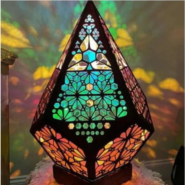 Bohemian Mosaic Starry Sky Floor Projections Lamp Table Bed