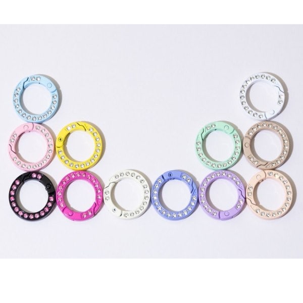 5 st fjäder O-ring spännen Diamant karbinhake 2 2 2
