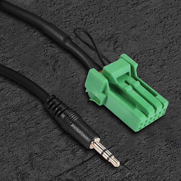6-nastainen vihreä liitin Stereo 3.5MM Jack Audio Aux-in MP3-kaapeli Honda Jazz Fit 2002-2006