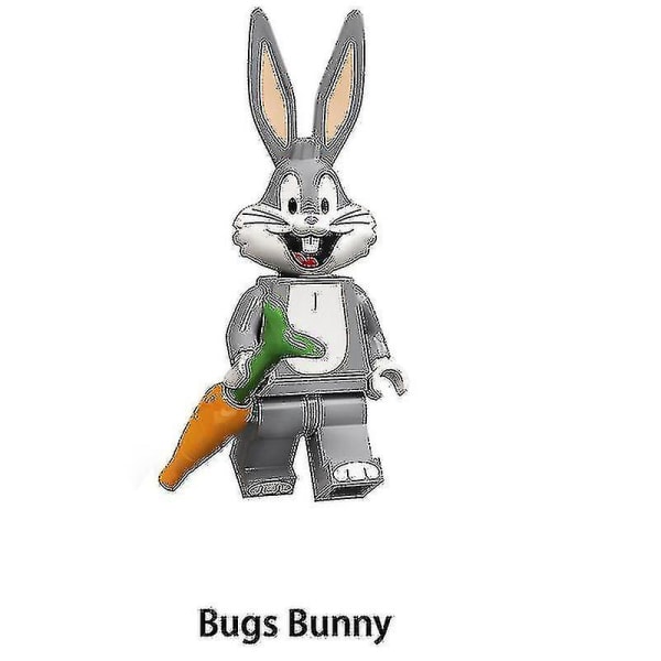 12 stk tegneseriebyggesten Dukke Bugs Bunny Daffy Duck Samling Minifigur Børnesamlingslegetøj