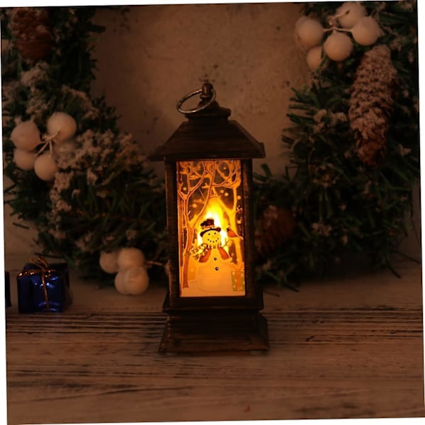 Bordlampe LED Lys Vann Glitrende Lanterne Opplyst Juledekorasjon Lanterne LED Nattelys LED Lanterner Glødende Dekorasjoner LED Opplyst Lanterne LED
