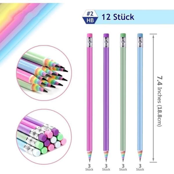 Ritkritor, 12-pack - Miljövänliga - Hårdhet HB - Återvunnet papper