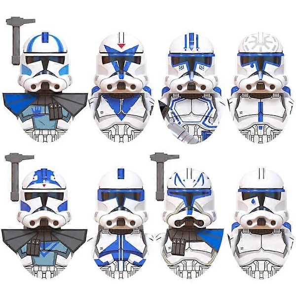 501st Klon Troopers Actionfigurer 17 stk. Star Wars Minifigurer Byggeklodser Legetøj Battle Pack med Tilbehør