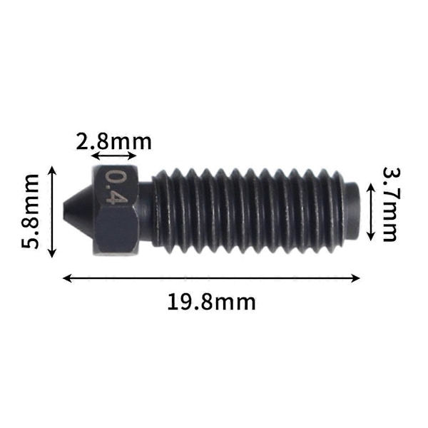 For Anycubic Kobra 3 Herdet Stål Dyse