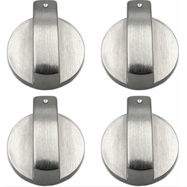 4 st Spisknoppar Gashällsknoppar Metall Gashällsknopp Gashällskontroll Metall Spisknoppar för Kök 6mm