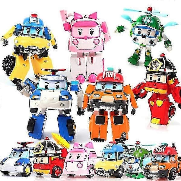 POLI Transformationsleksaksset Poli Transformationspolisbil Räddningsteam Auto Robot