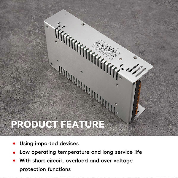 12V 50A 600W Switch Strömförsörjning för Automation, Lampor, Instrument, Elektrisk Kraft, Petroleum och P