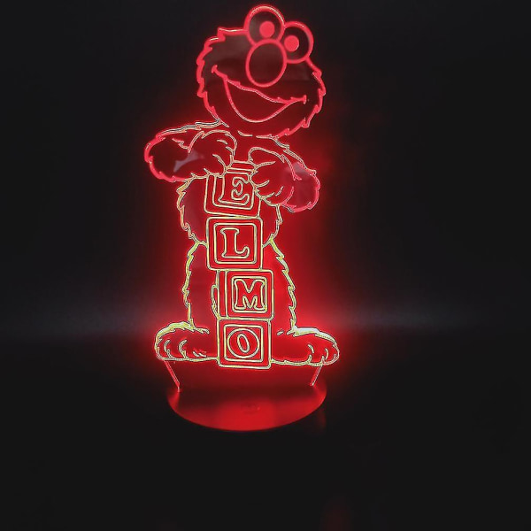 Sesame Street 3d LED-nattlampa sovrumsbordslampa