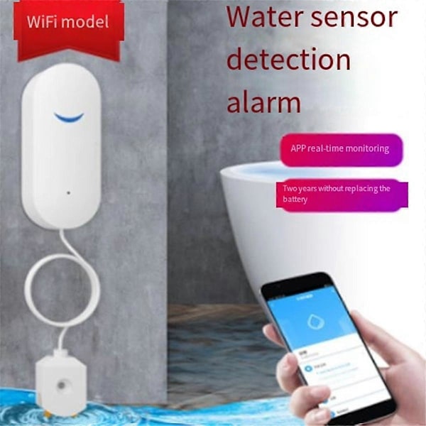Tuya Smart Vattennivålarm Wifi Vattenfördjupningssensor Alarm Vattenläckagedetektor App Fjärrövervakning