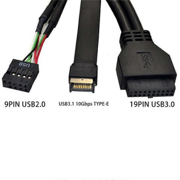 5.25 tums Usb3.1 Gen2 Frontpanel Usb Hub 2 Portar Usb3.0+2 Portar Usb2.0+1 Port Typ-C med Typ-E C