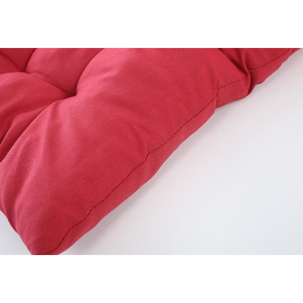 Fyrkantig stolsdyna i bomull för hemmet, äldre fritidsdyna - Röd, 40*40*5cm, 2 st