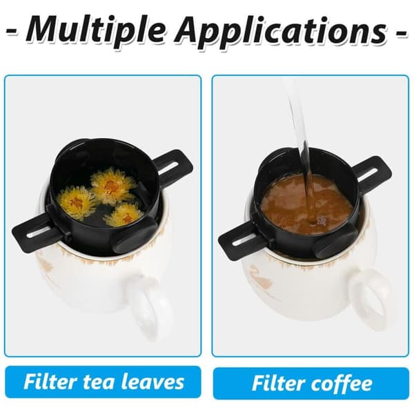 Gjenbrukbart kaffefilter i rustfritt stål. Papirløst og sammenleggbart.
